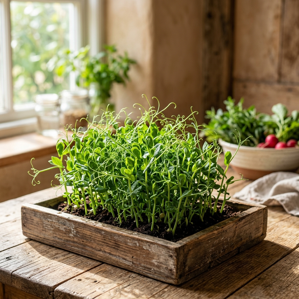 Micro-pousses de pois