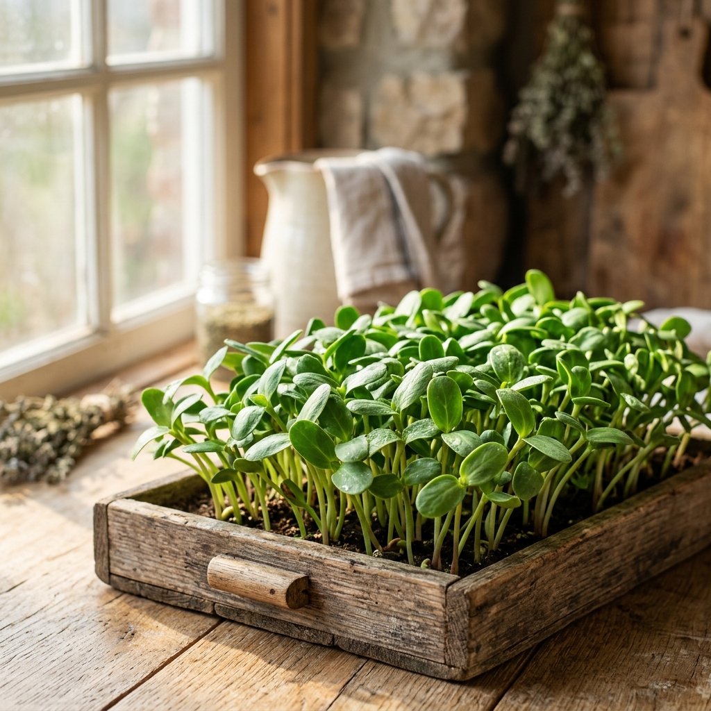 Micro-pousses de tournesol